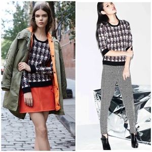 Rag and Bone 100% Wool Mariah Houndstooth Print Sweater Size Small